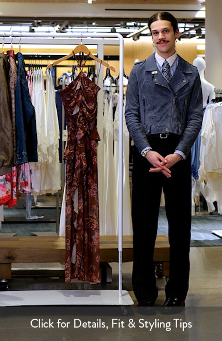 Sorbet Floral Print Halter Dress, sales video thumbnail