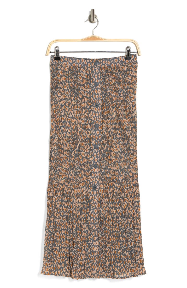 DR2 by Daniel Rainn Button Front Pleated Maxi Skirt, Alternate, color,