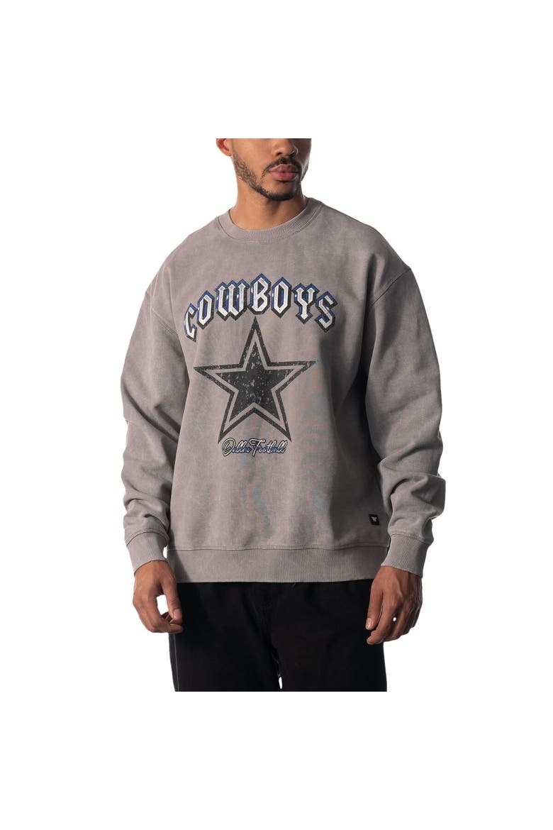 Unisex The Wild Collective Gray Dallas Cowboys Distressed Pullover Sweatshirt, Alternate, color, Gray