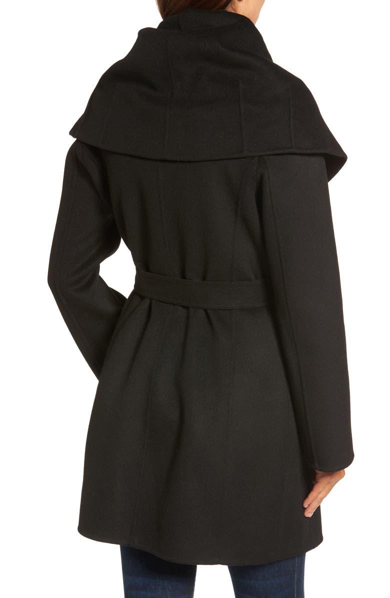 Tahari Marla Double Face Wool Blend Wrap Coat, Alternate, color, 