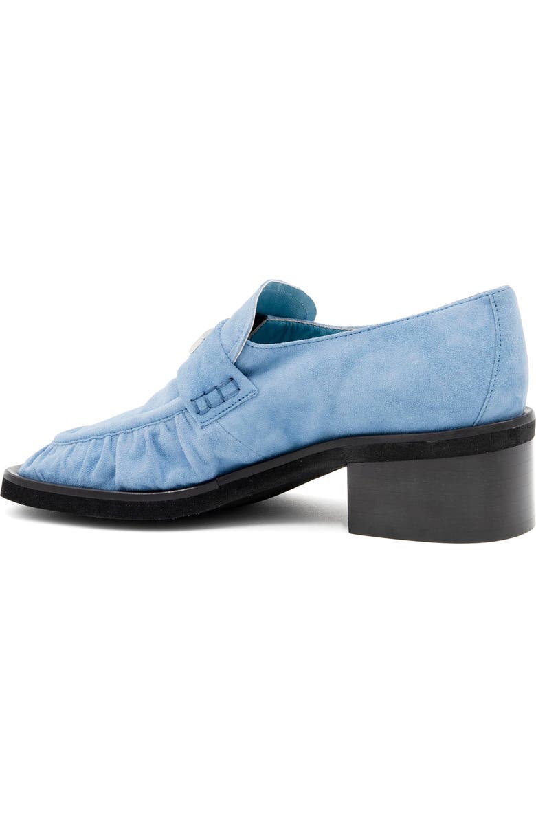 Valentina Rangoni Cortina Block Heel Loafer, Alternate, color, Light Blue