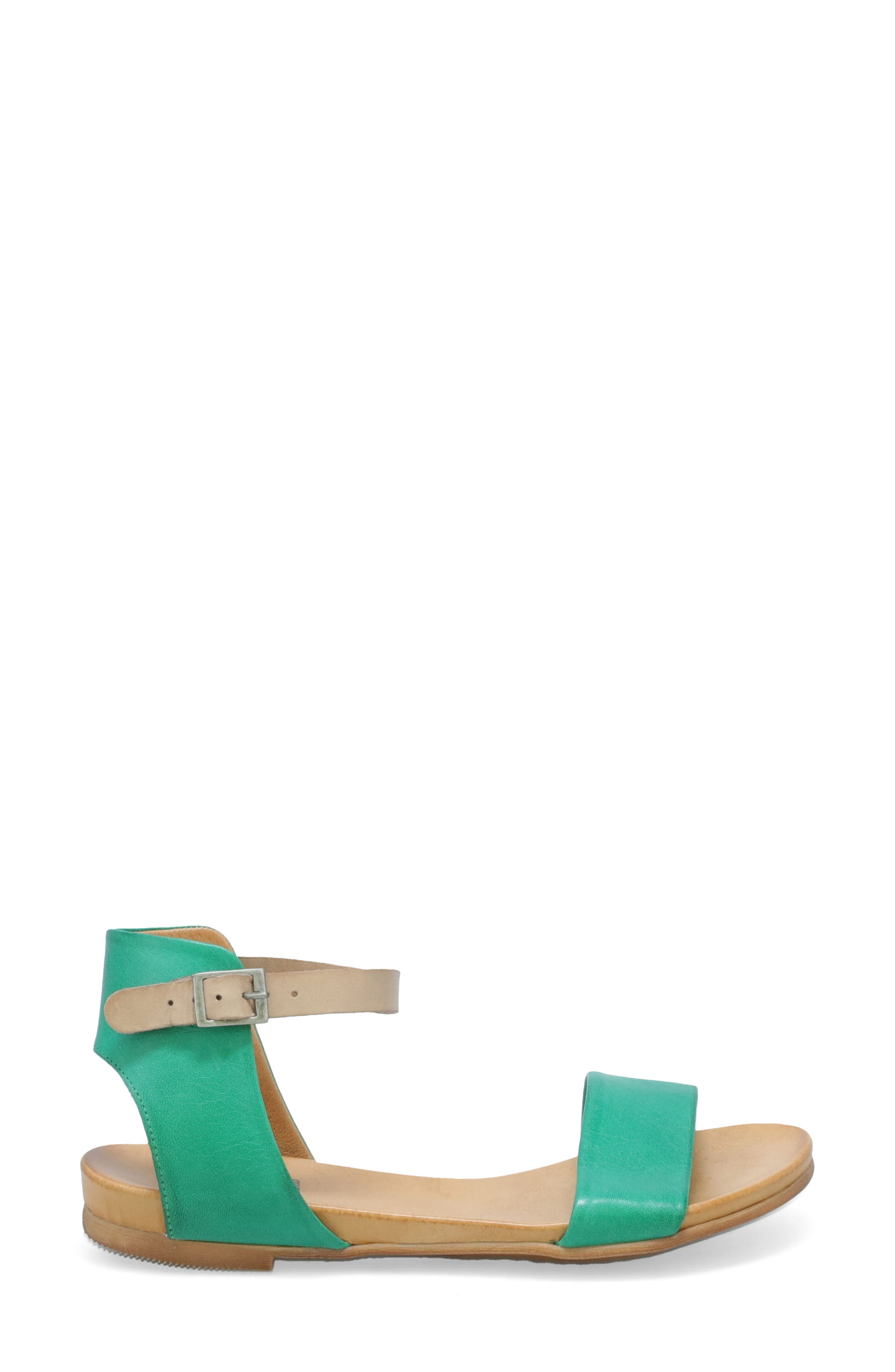 Miz Mooz Alanis Flat Sandal, Alternate, color, Emerald