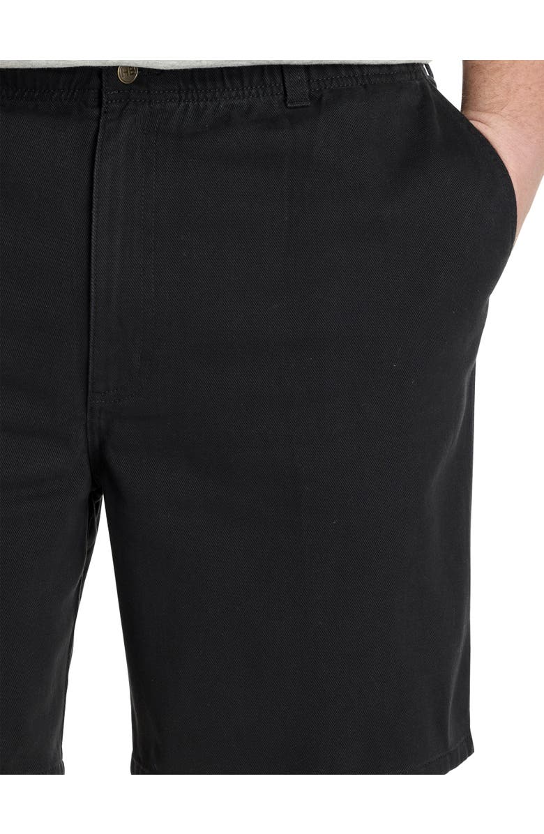 Harbor Bay by DXL Big & Tall Elastic Waist Jean Shorts, Alternate, color, Black