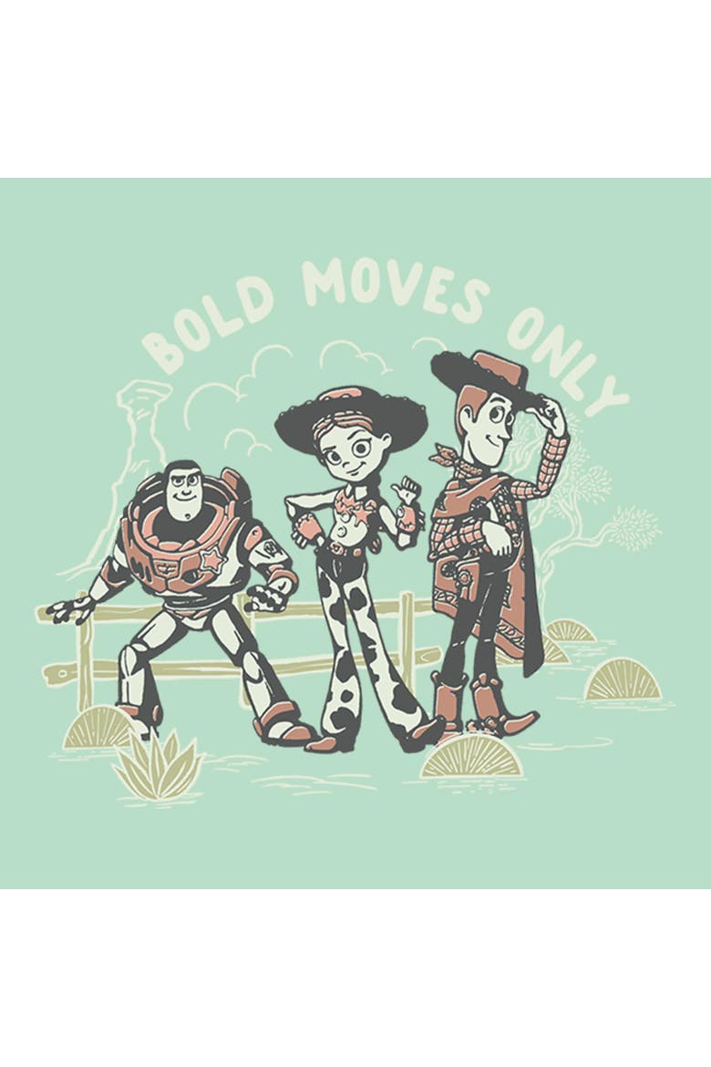 Girl's Toy Story 5 Bold Moves Only  Graphic T-Shirt, Alternate, color, Mint