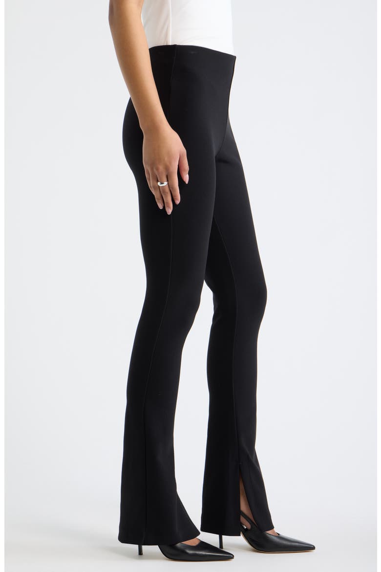 Split Hem Knit Pants, Alternate, color, BLACK