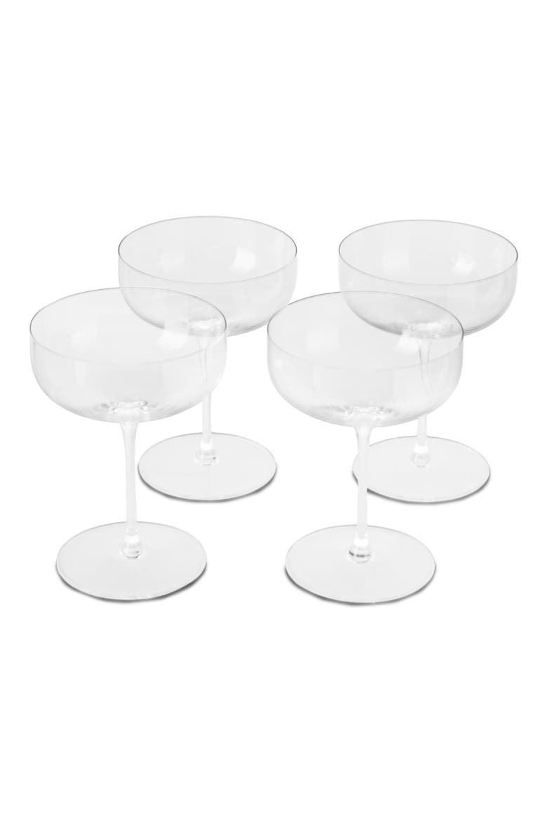 Set of 4 The Coupe Cocktail Glasses, Main, color, CLEAR
