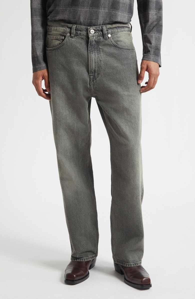 OUR LEGACY Third Cut Chain Twill Wide Straight Leg Jeans, Main, color, Ash Dust Chain Twill