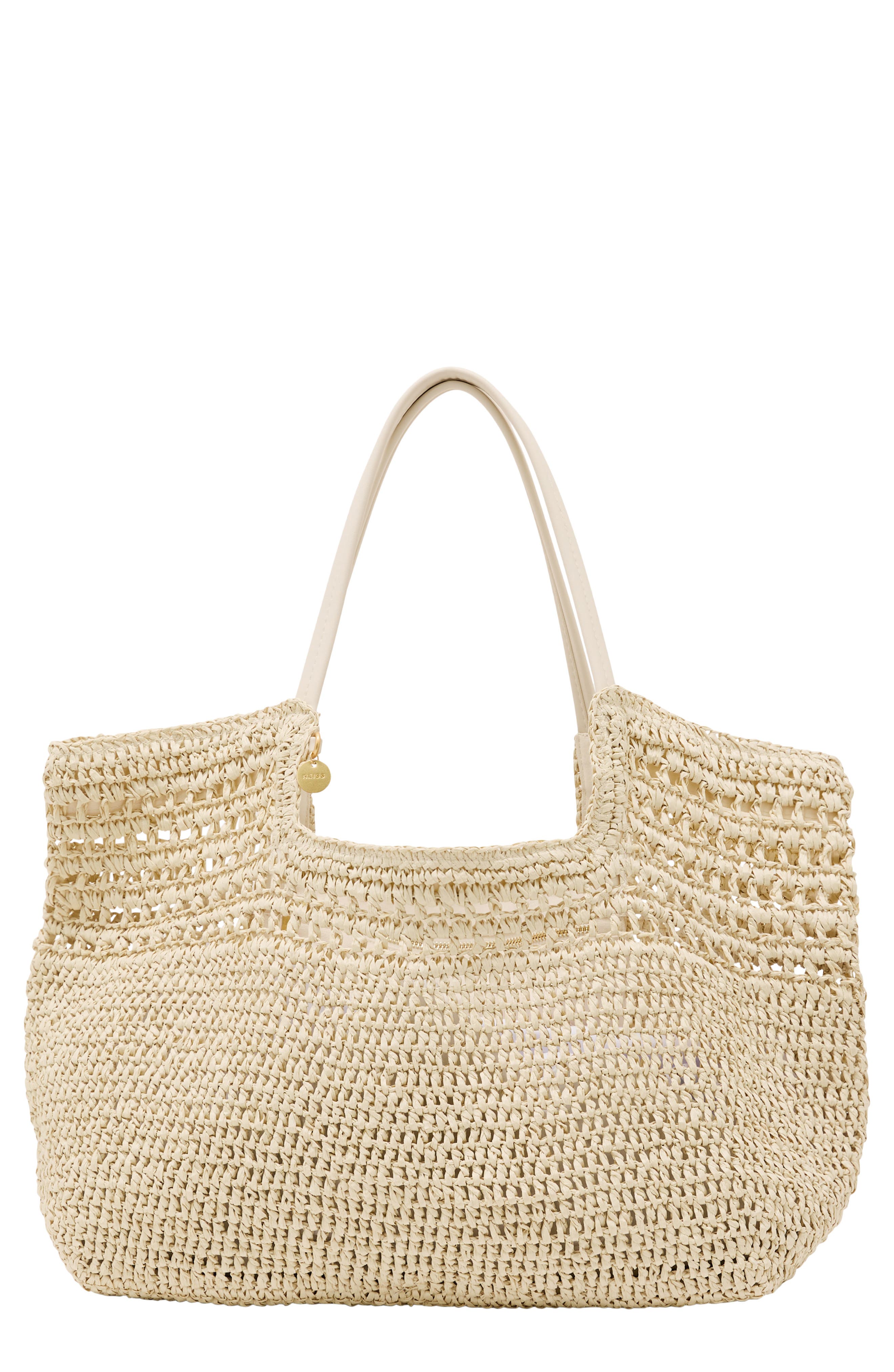 Reiss Evelyn Raffia-Effect Tote, Main, color, Natural