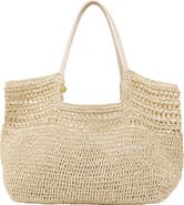 Reiss Evelyn Raffia-Effect Tote