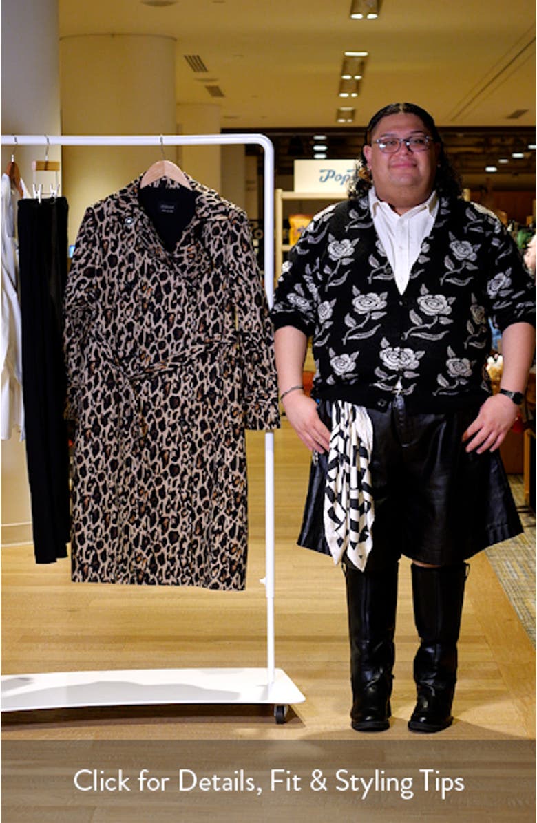 Shari Leopard Trench Coat, sales video thumbnail