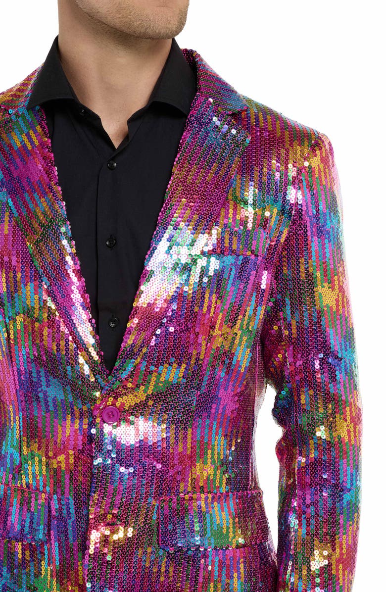 OppoSuits Rainbow Sequin Sport Coat, Alternate, color, Multi Color