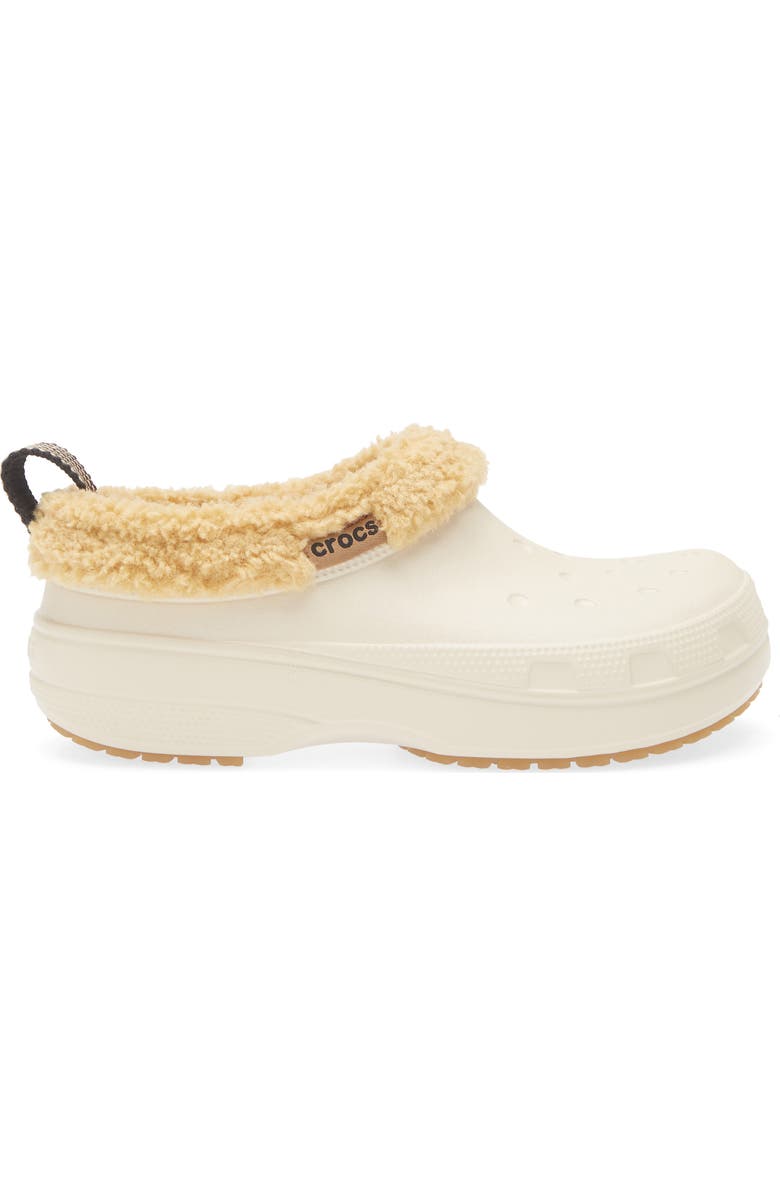 CROCS Classic Fleece Lined Shorty Clog, Alternate, color, Sandstone