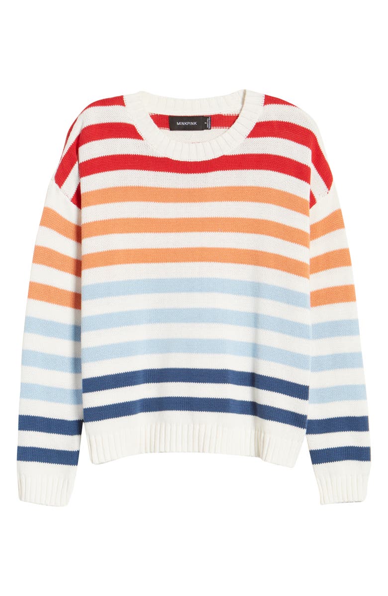 MINKPINK Without a Doubt Stripe Sweater, Alternate, color, 