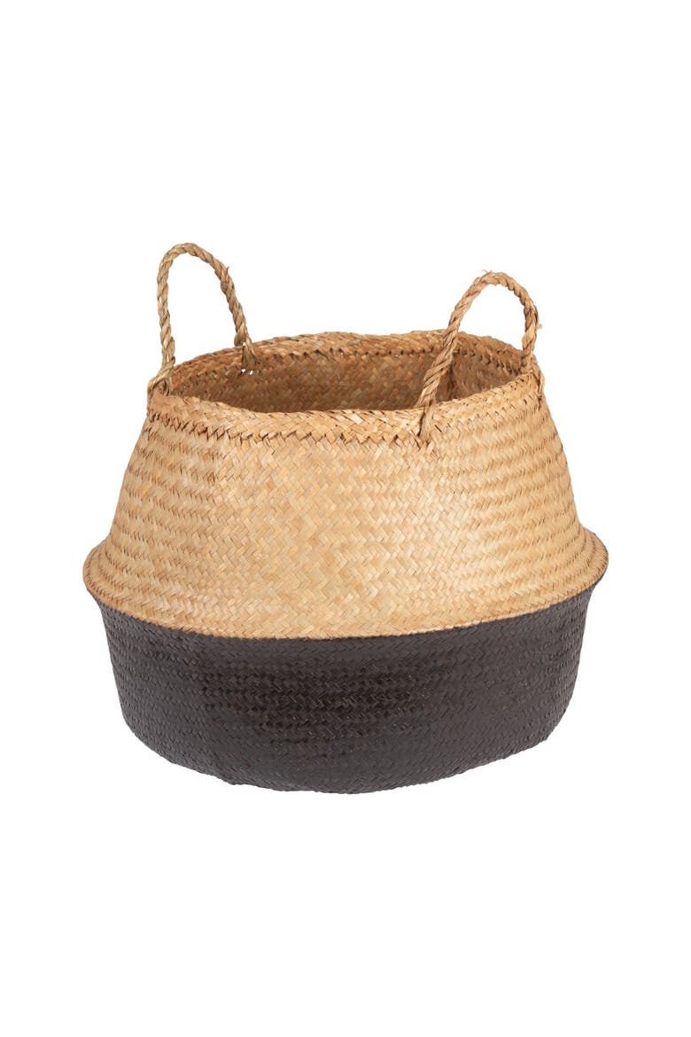 Storied Home Handwoven Seagrass Basket Storage with Handles, Natural ...