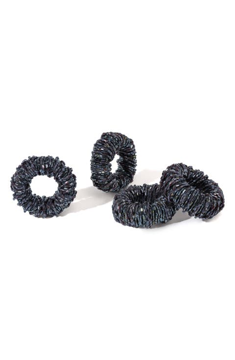 Iridescent Galaxy Weave Set of 4 Napkin Rings