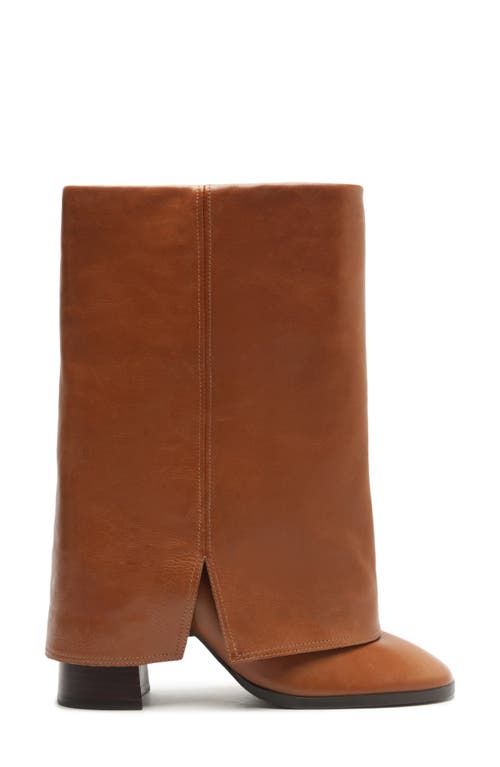 Arezzo Harper Foldover Shaft Boot In Brown