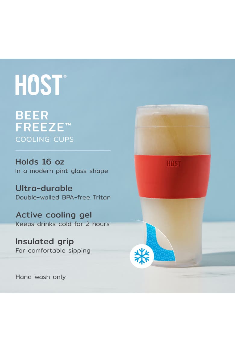 Beer FREEZE Cooling Cup Set of 2, Alternate, color, Crimson Red