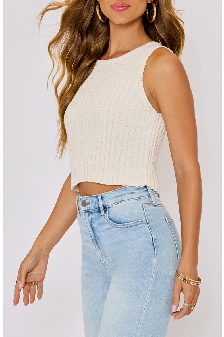Jodie Rib Sleeveless Sweater, Alternate, color, CREAM