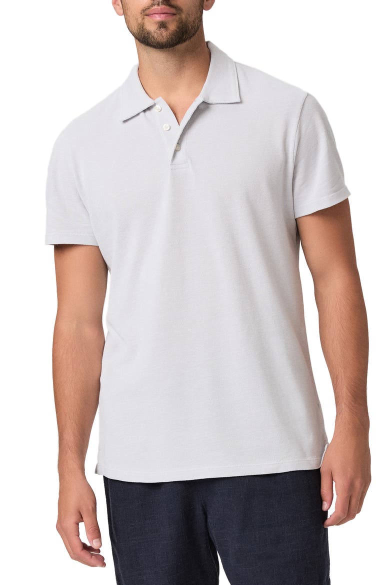 Demille Cotton Piqué Polo, Main, color, BRISTOL BLUE COMBO