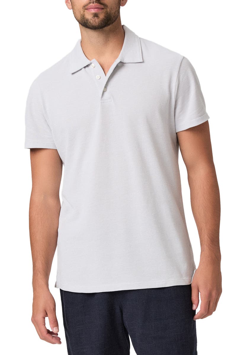 PAIGE Demille Cotton Piqué Polo, Main, color, Bristol Blue Combo