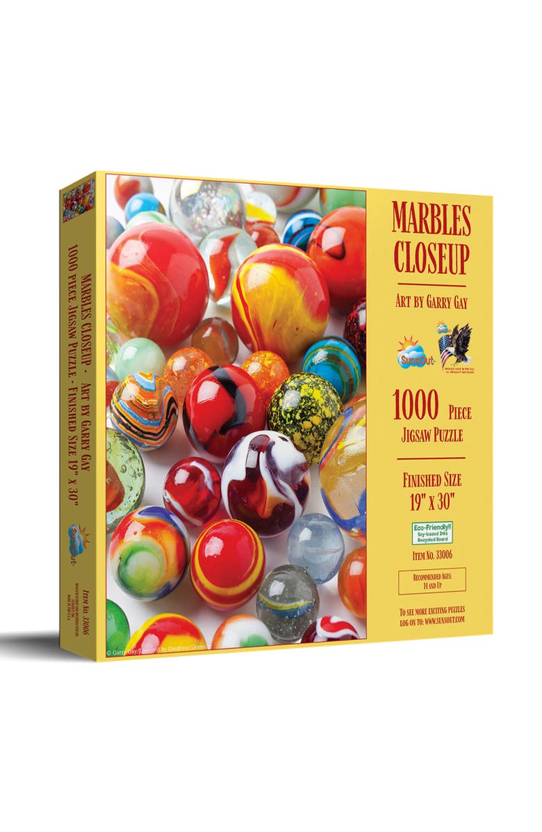 Sunsout Marbles Closeup 1000 piece Jigsaw Puzzle for Adults, Main, color, Multicolor