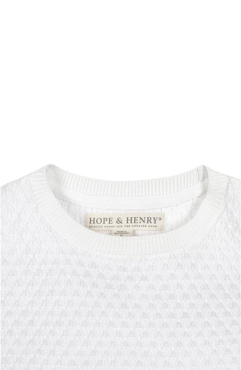 Hope & Henry Girls' Organic Ruffle Edge Sweater Top, Kids, Alternate, color,