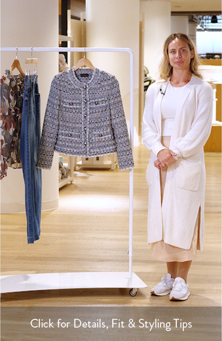 The Dakota Fringe Trim Tweed Jacket, sales video thumbnail