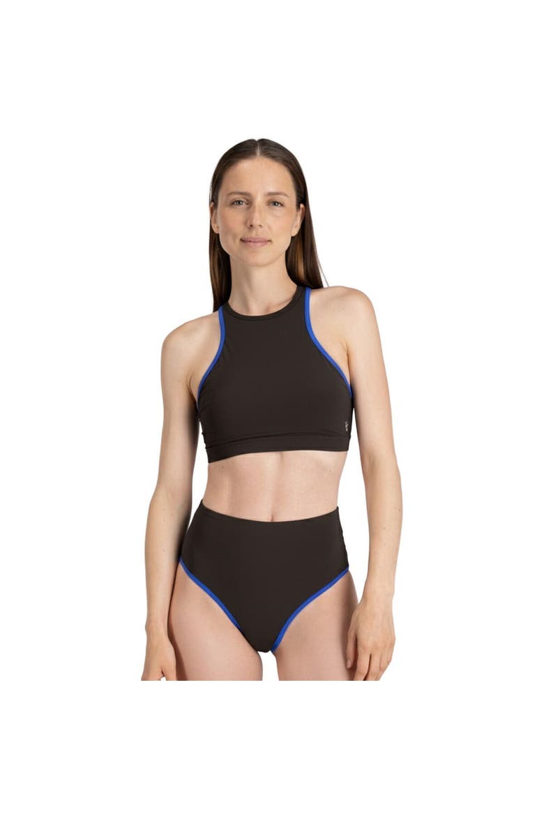 High Waist Bikini Bottom - Women's, Main, color, Coffee/Blue
