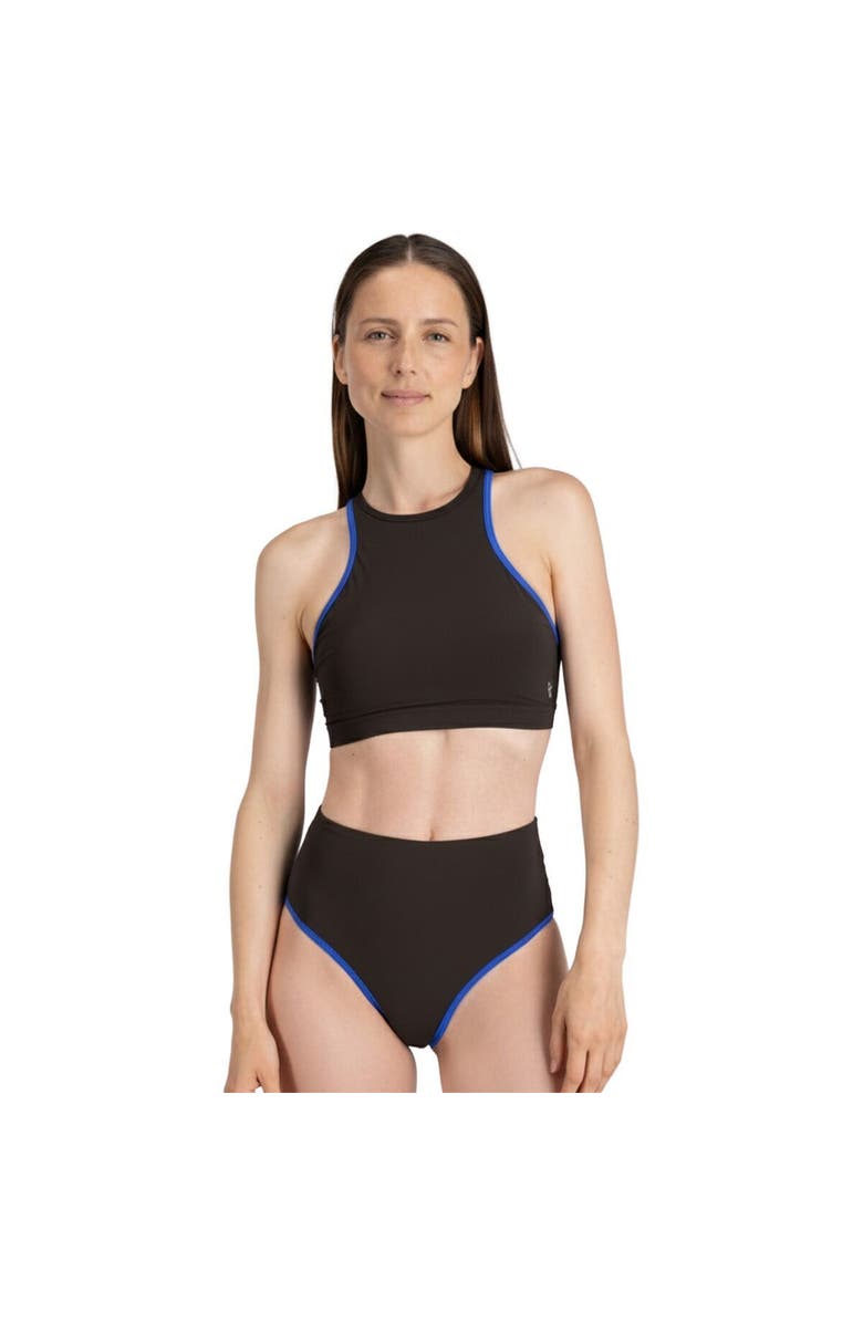 Wallien High Waist Bikini Bottom - Women's, Main, color, Coffee/Blue