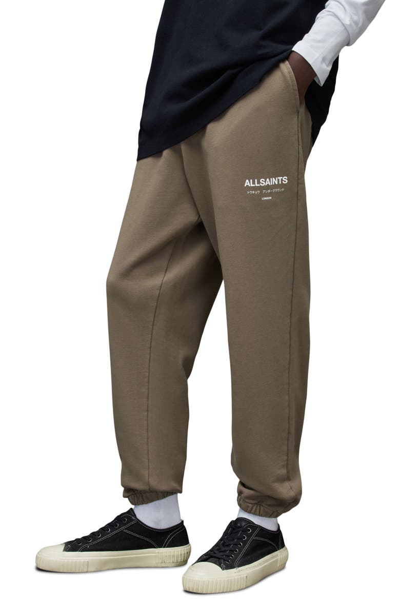 AllSaints Underground Relaxed Fit Organic Cotton Sweatpants, Main, color, 