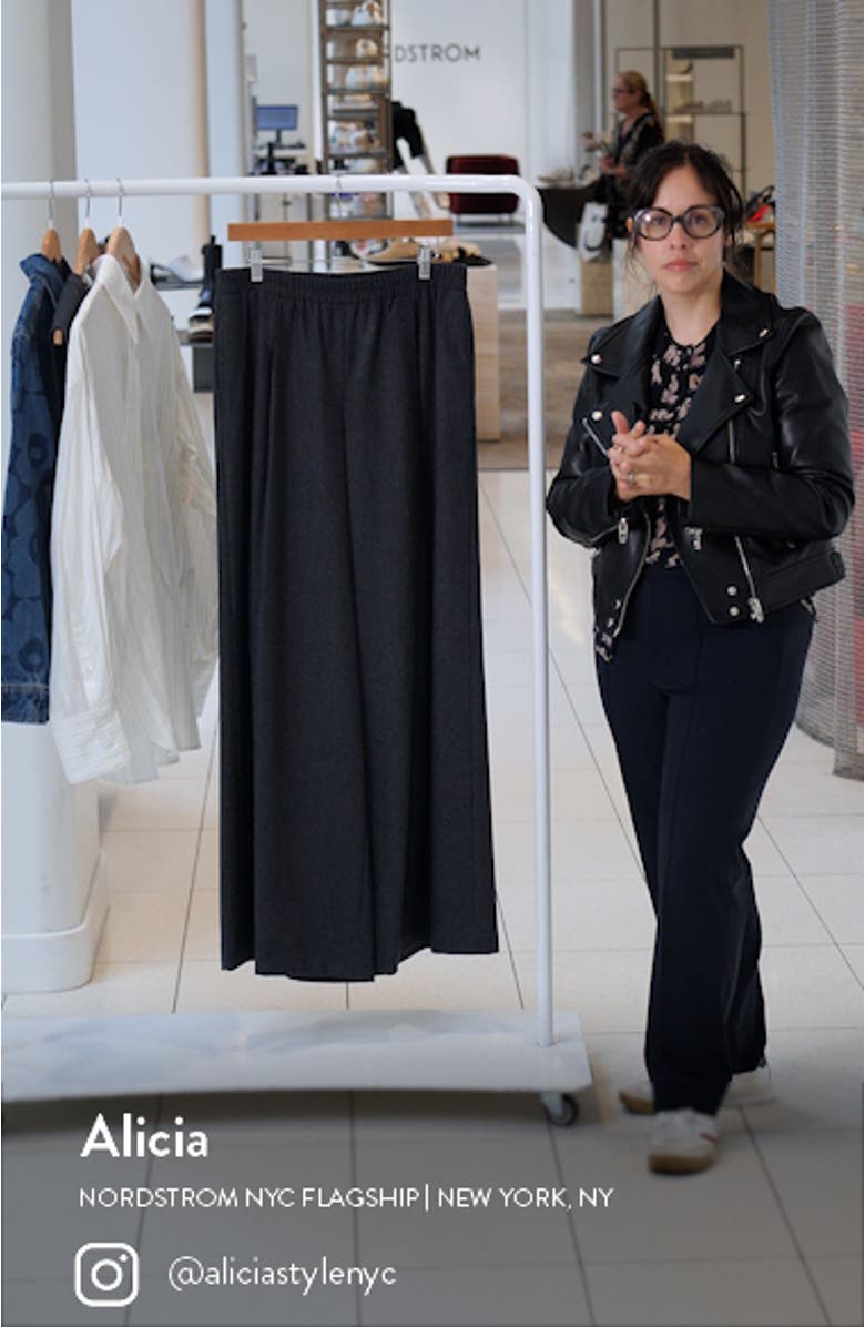 Eva Stretch Wool Wide Leg Pants, sales video thumbnail