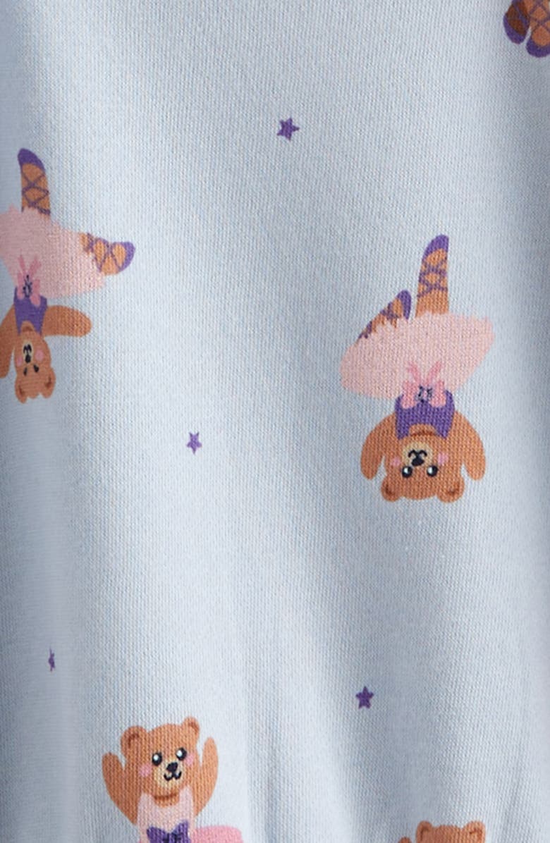 Tucker + Tate Kids' Puff Sleeve Cotton Blend Sweatshirt, Alternate, color, Blue Xenon Ballerina Bear