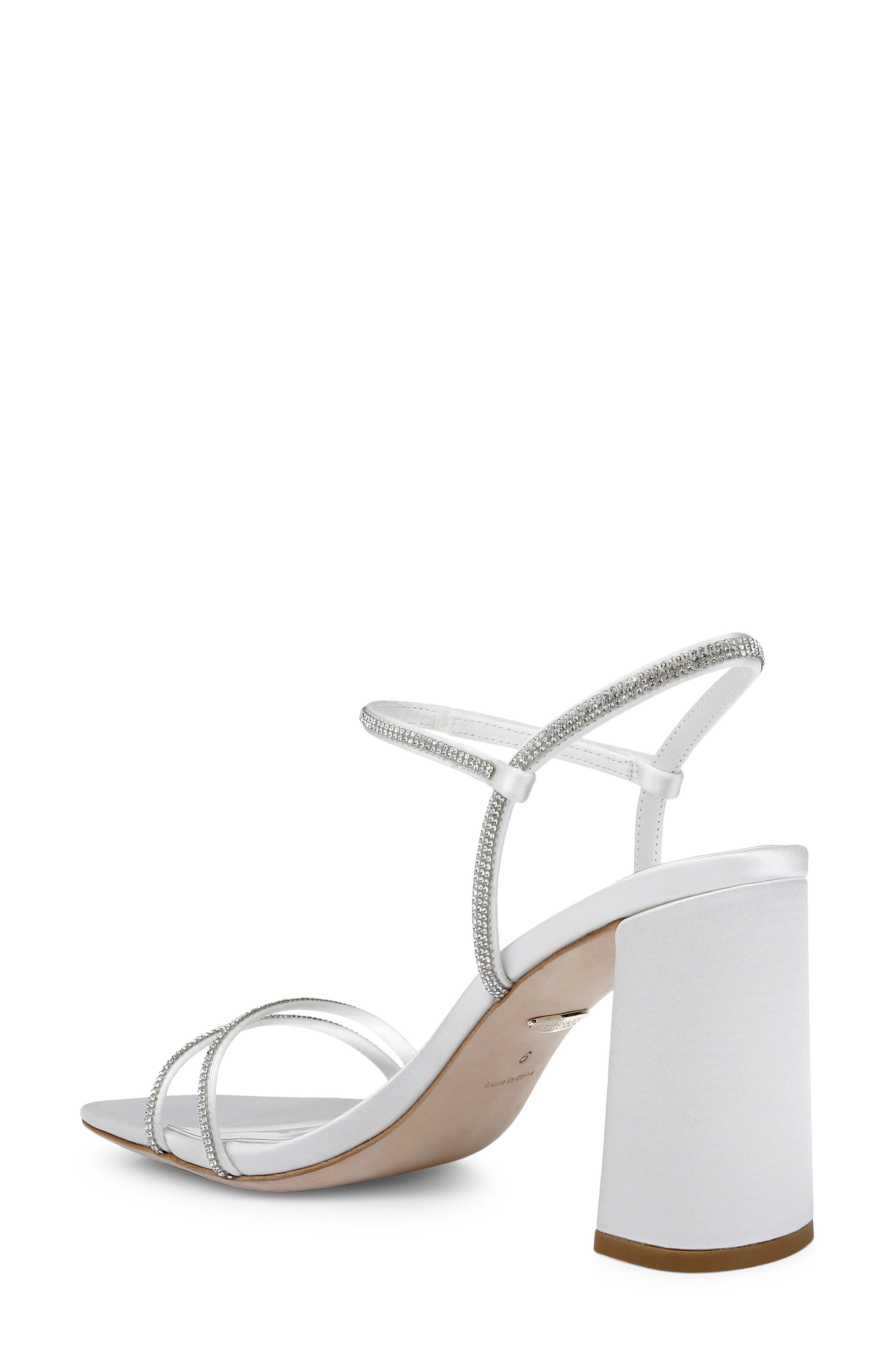 Badgley Mischka Collection Firey Ankle Strap Sandal, Alternate, color, Soft White