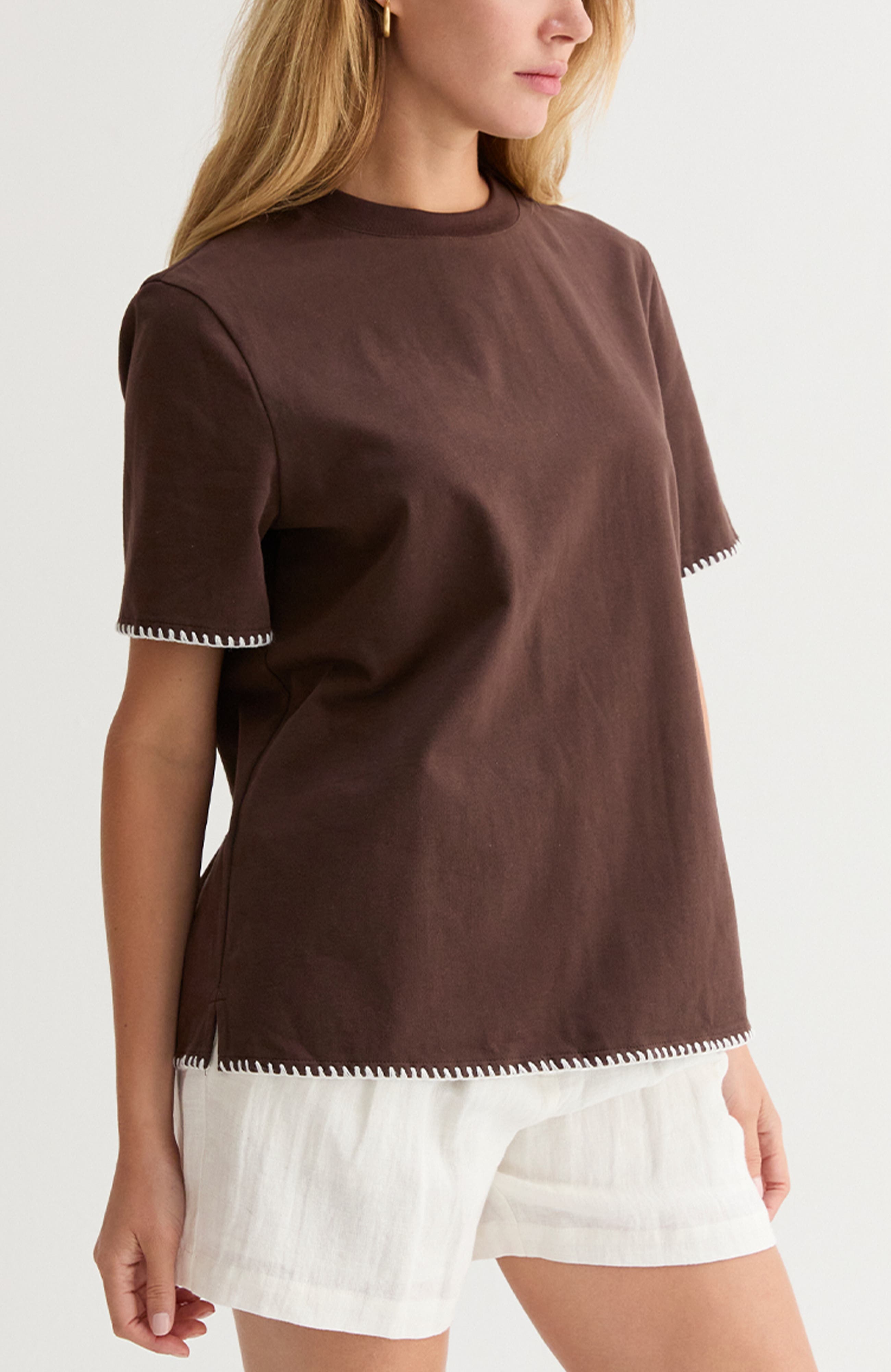 Blanket Stitch Boxy T-Shirt - image 2