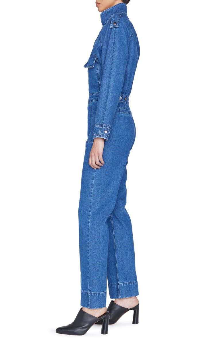 FRAME Cinch Denim Jumpsuit, Alternate, color, 