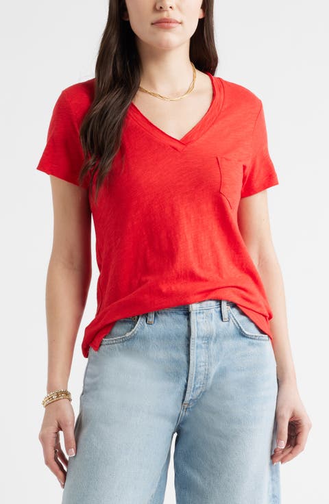 Cotton & Modal V-Neck T-Shirt