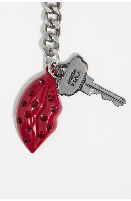 Bimba Y Lola Key Lip Key Ring In Red