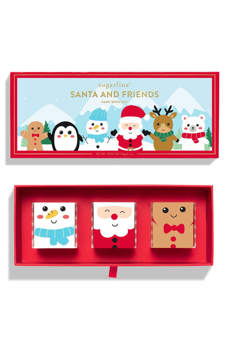 sugarfina Santa & Friends 3-Piece Candy Bento Box, Main, color,