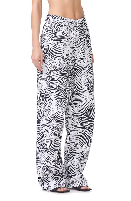 AFRM AFRM RHETT ZEBRA PRINT CARPENTER JEANS 