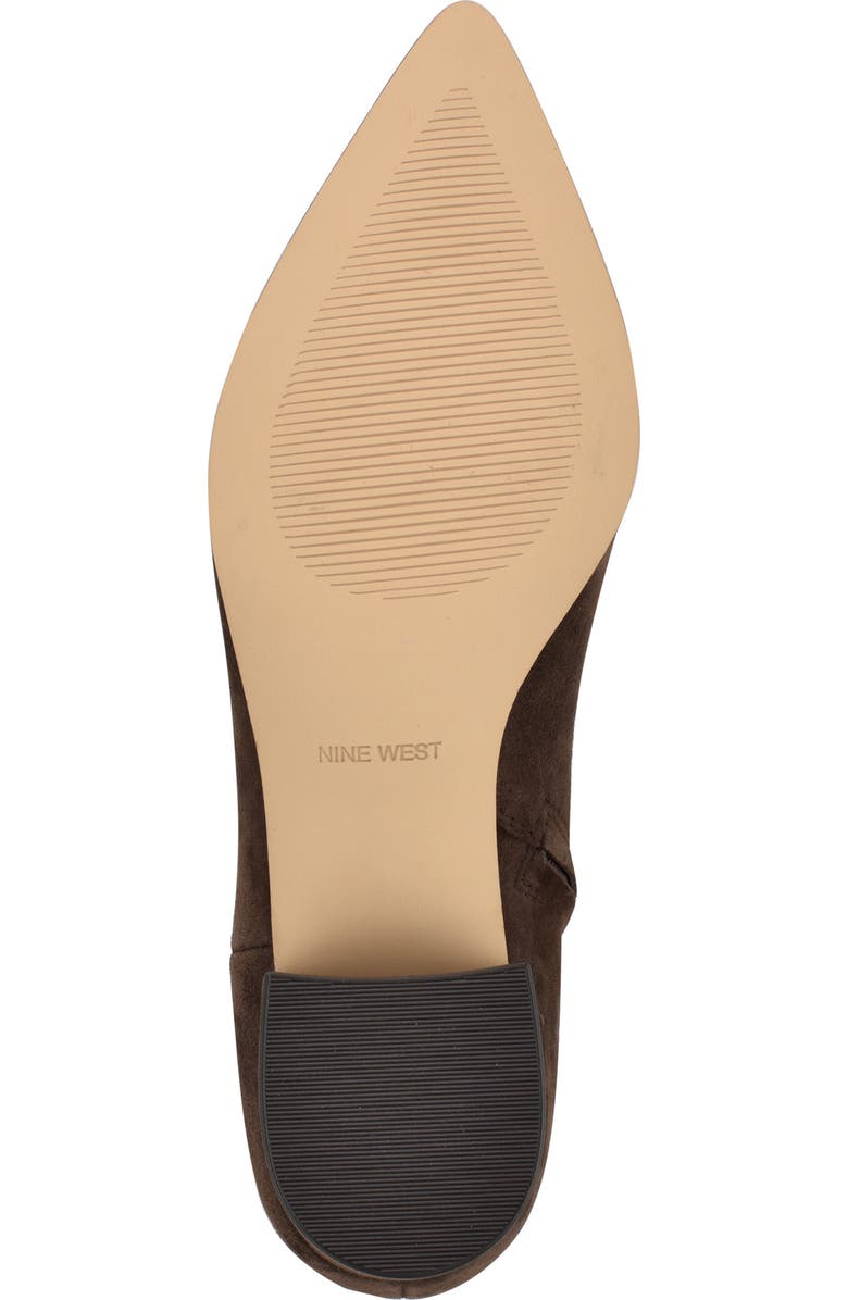 Nine West Maribu Pointed Toe Bootie, Alternate, color, Dark Brown Suede
