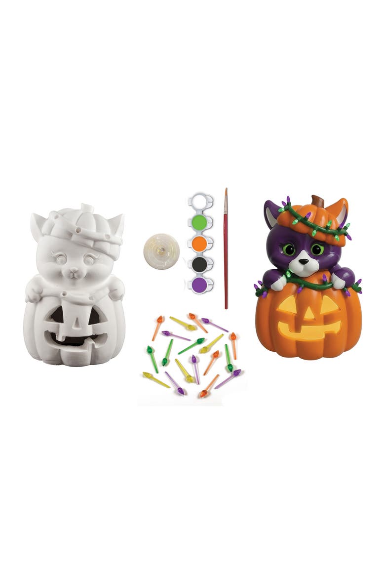 Jack-O-Lantern Light-Up Plaster Kit, Alternate, color, Multicolor