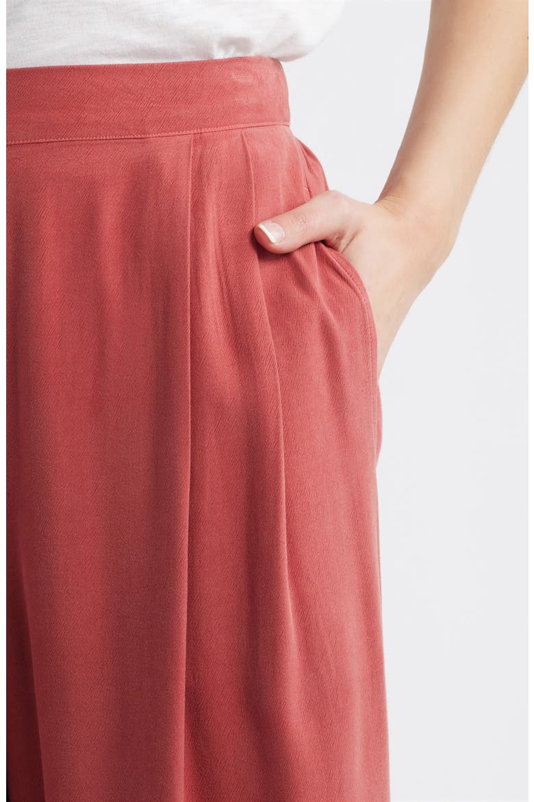 Pleated Wide Leg Palazzo Pants, Alternate, color, SUN WASHED CLAY