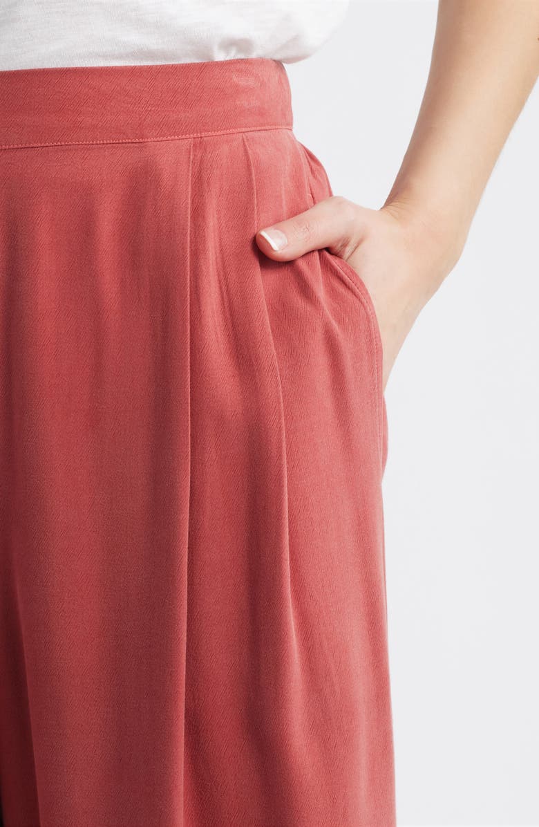 Cloth & Stone Pleated Wide Leg Palazzo Pants, Alternate, color, Sun Washed Clay