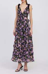 En Saison Becca Floral Tiered Dress