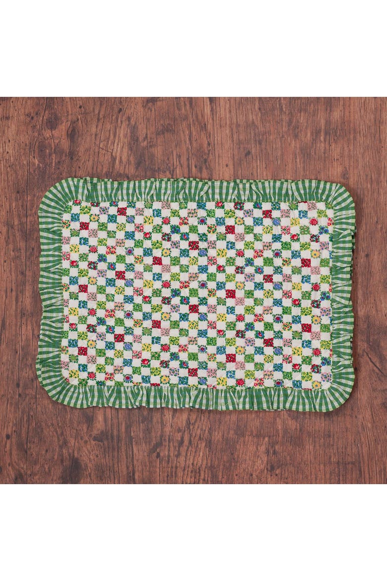 Rebecca Ruffle Placemat, Set of 4, Alternate, color, Green