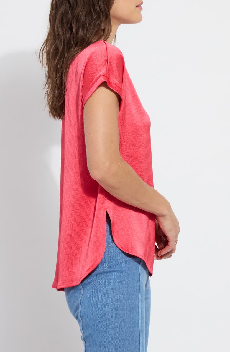 Lysse Miri Cap Sleeve Top, Alternate, color, Coral Sunset