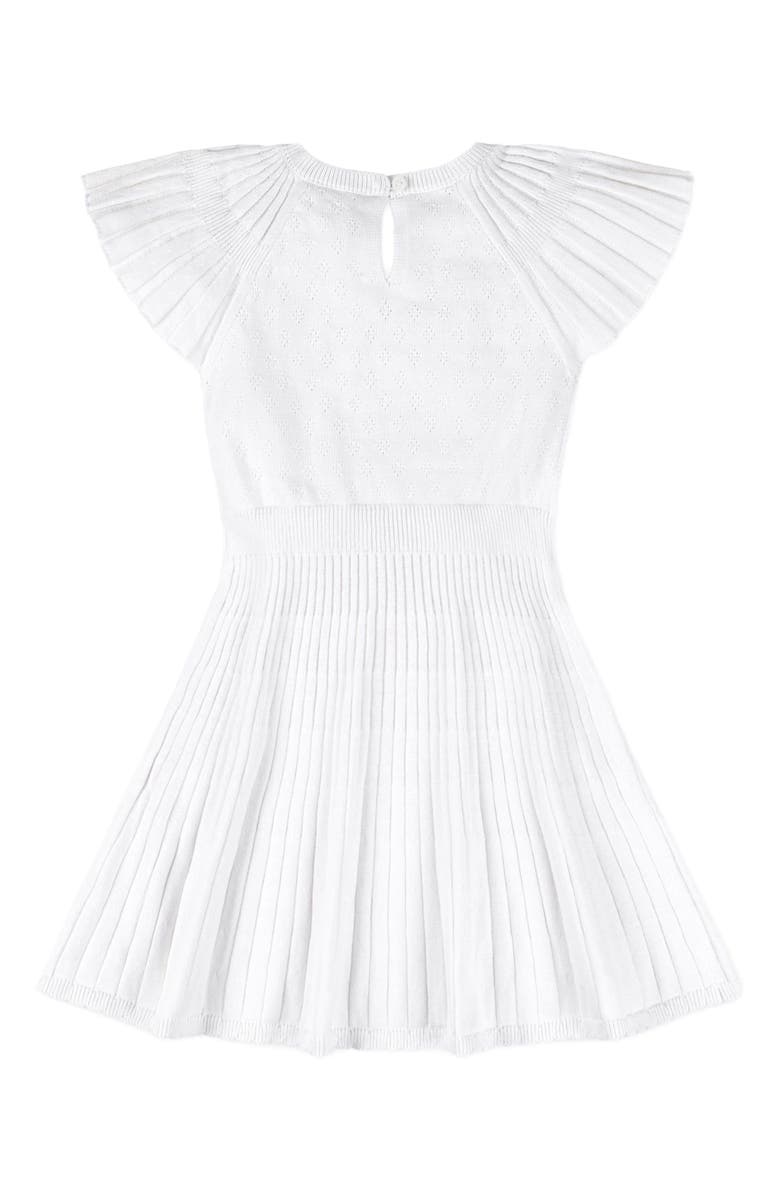 Hope & Henry Baby Girls' Organic Flutter Sleeve Sweater Dress, Infant, Alternate, color, 