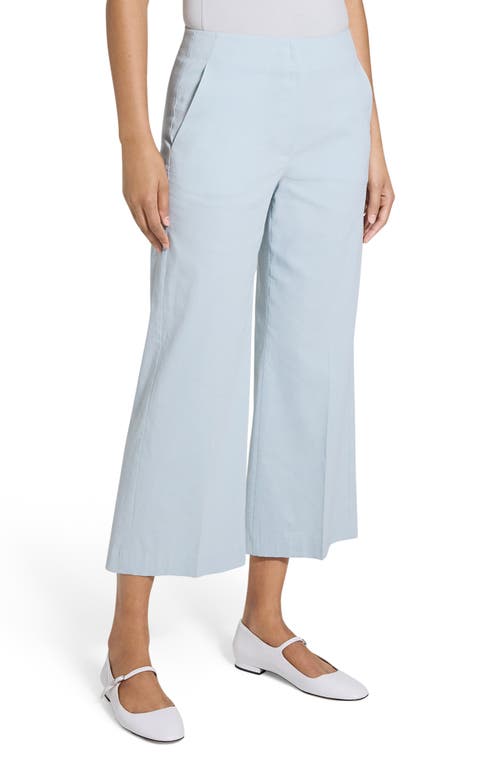 Theory Clean Terena Crop Wide Leg Linen Blend Pants