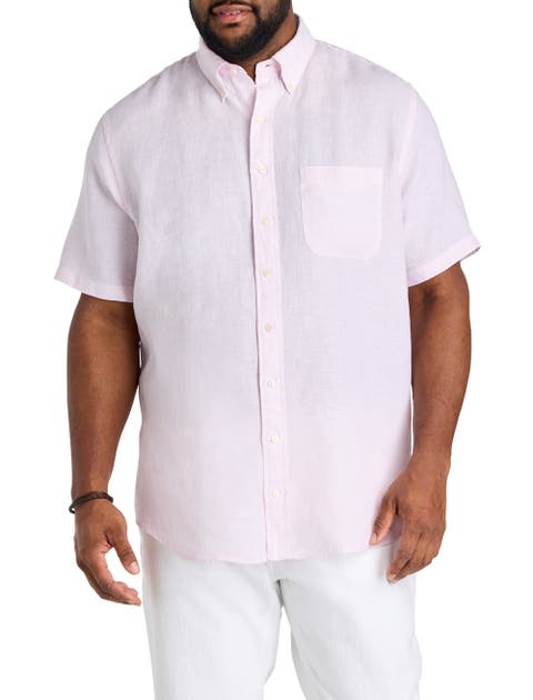 Big & Tall Solid Linen Sport Shirt
