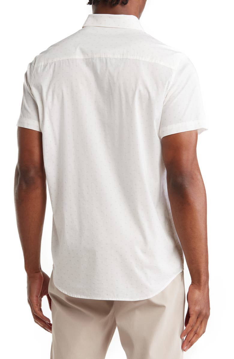 TravisMathew Marshal Short Sleeve Button-Up Shirt, Alternate, color, Heather Gardenia